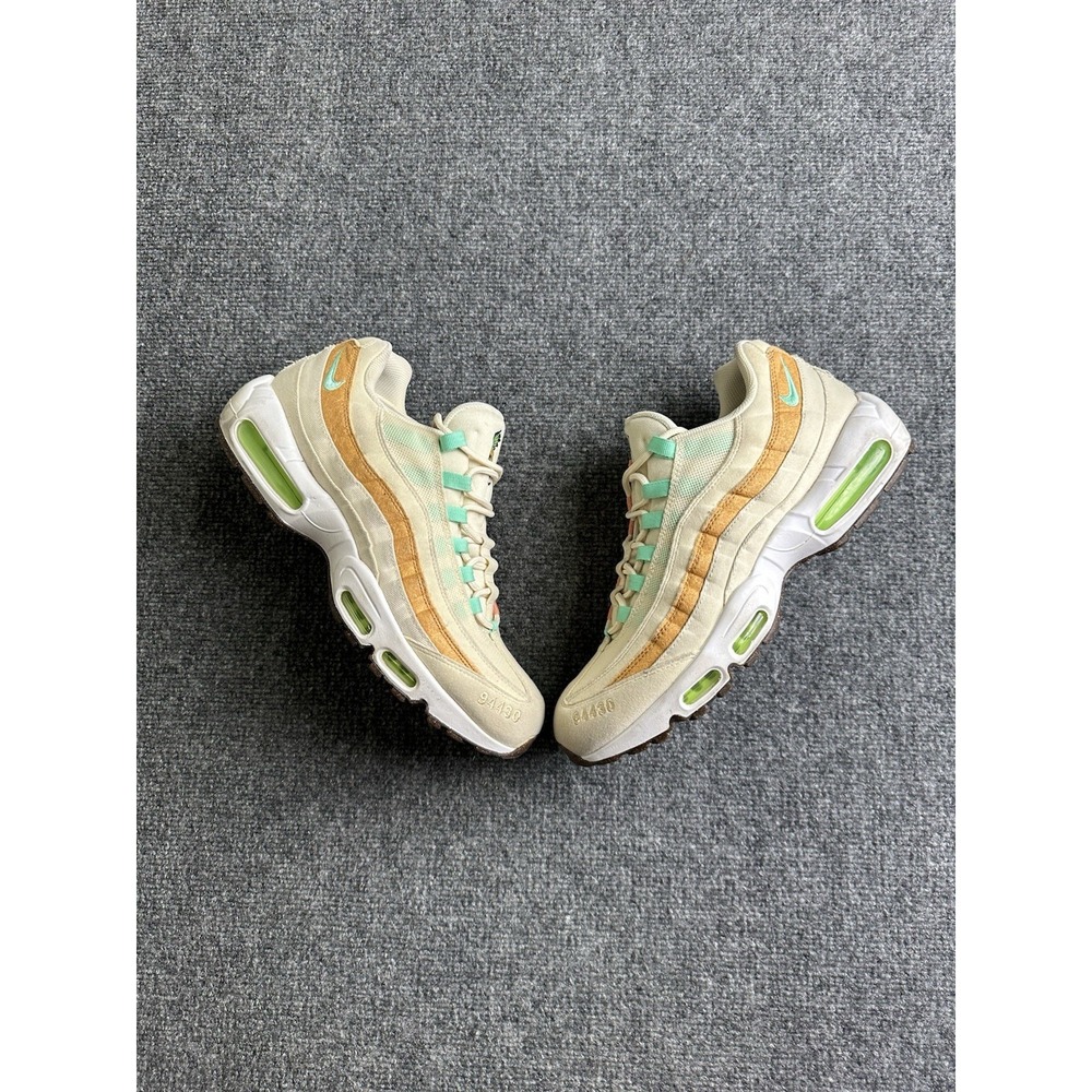 Mens 2021 Nike Air Max 95 NRG Happy Pineapple Coconut Milk Green Glow, Size 12